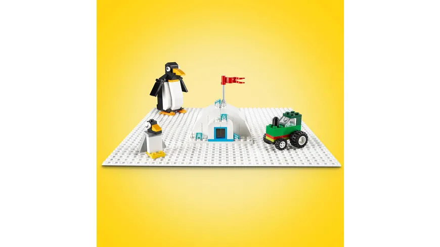 LEGO Classic 11026 Weiße Bauplatte, Grundplatte für LEGO Sets, 32x32