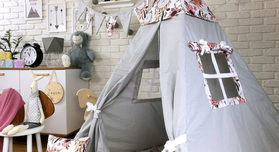 Pamek Tipi-Zelt Kinder Spielzelt Teepee Zelt Tipizelt für Kinder Traumfänger, Personen: 2 (7 tlg)