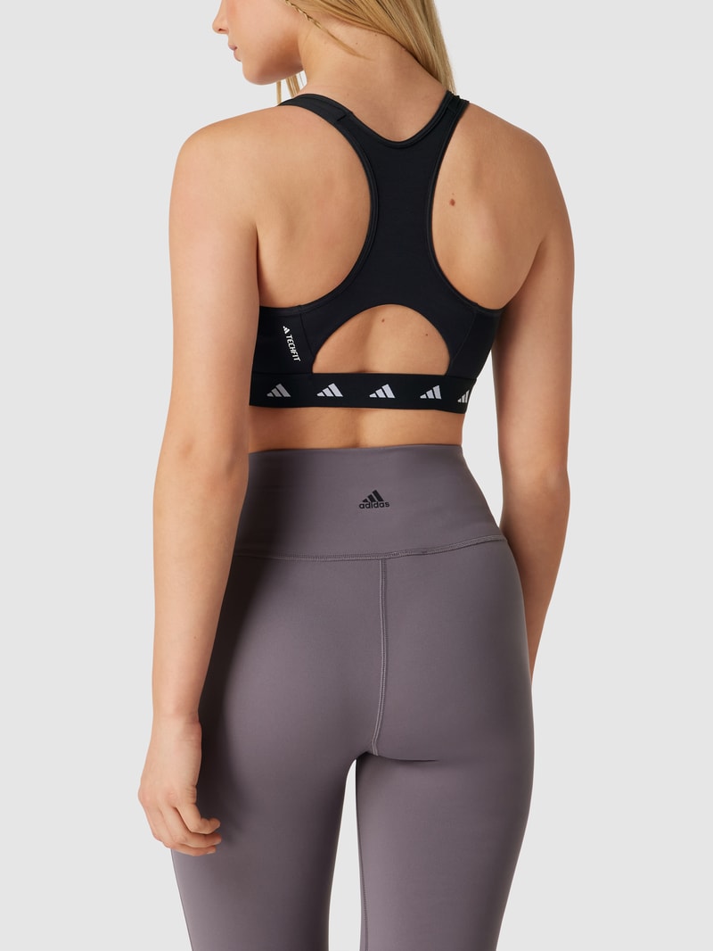 Bustier mit Label-Detail in schwarz