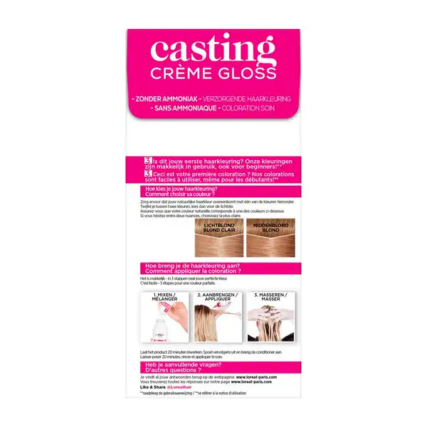 L'Oréal Paris Casting Crème Gloss 810 Parelmoer Blond Semi-Permanente Hair Color 50ml