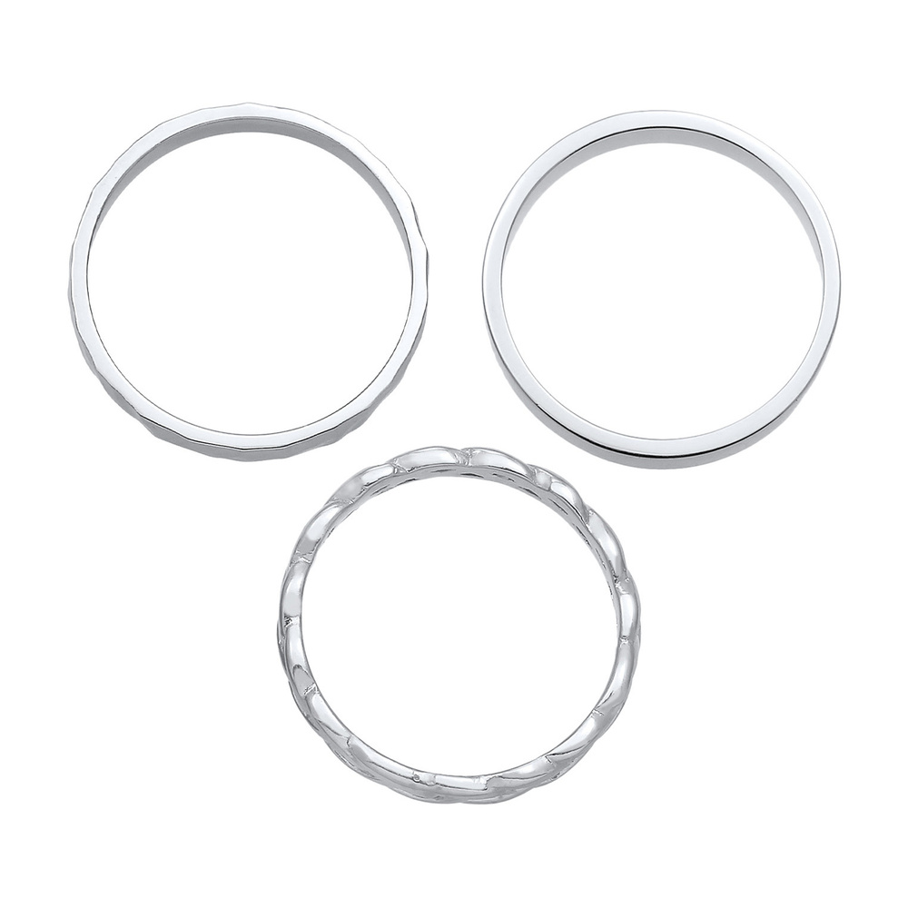 Elli Elli Bague Set de 3 bracelets pour femmes en argent sterling 925 Bague