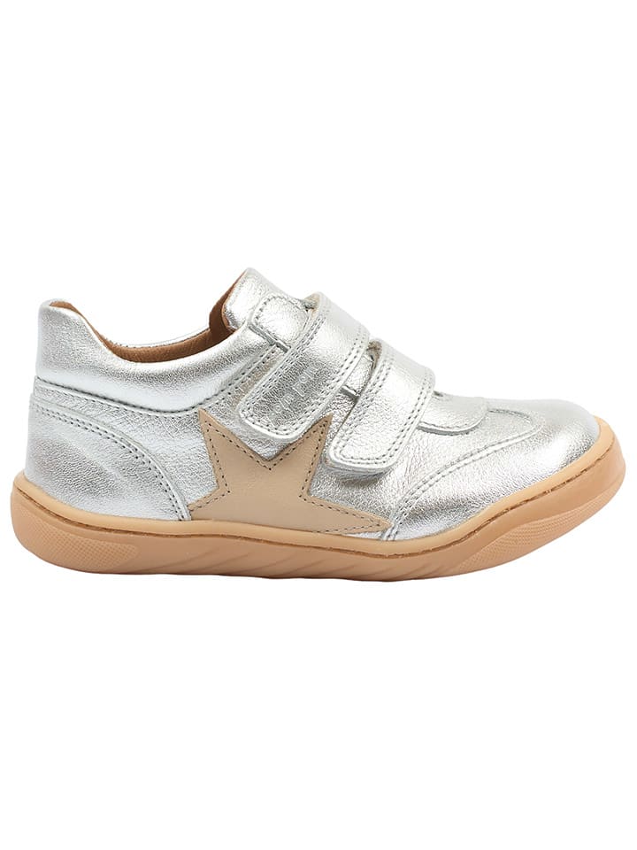 POM POM Leder-Barfußschuhe in Silber günstig kaufen