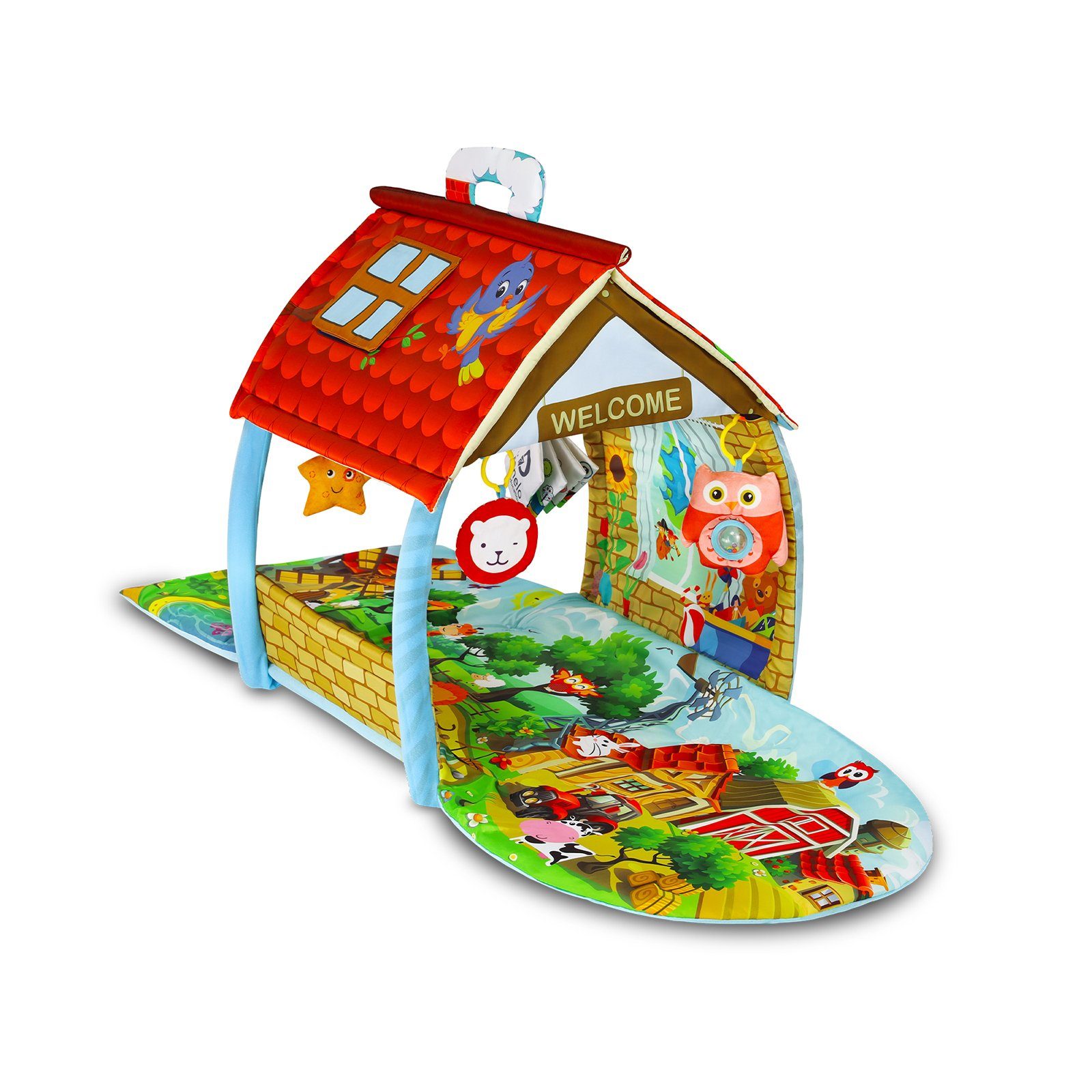 lionelo Spielmatte Agnes (Bausatz), Rasselkette Spielzeug Waschbar 2in1