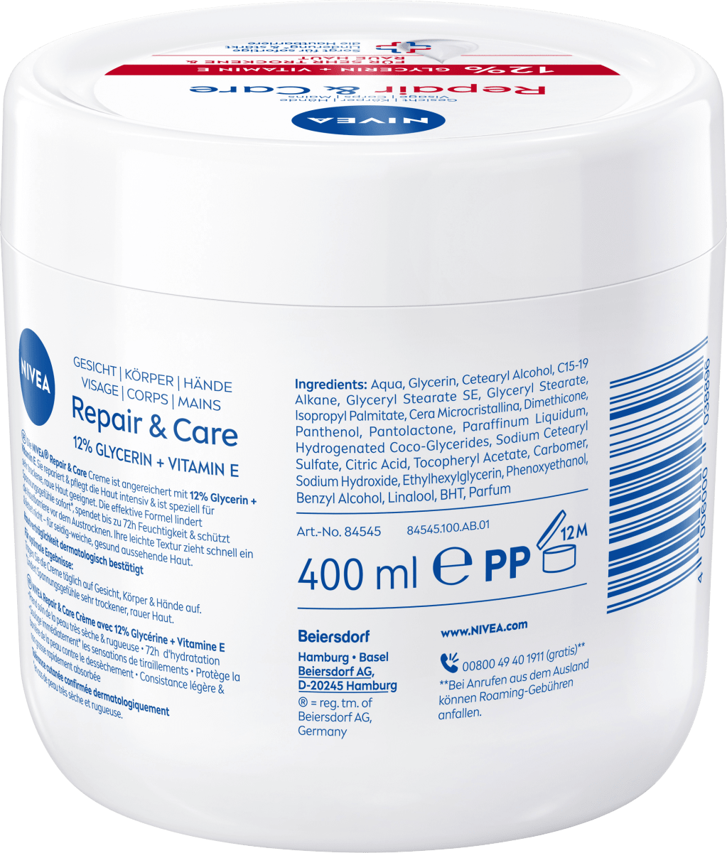 Pflegecreme Repair & Care Intensive, 400 ml