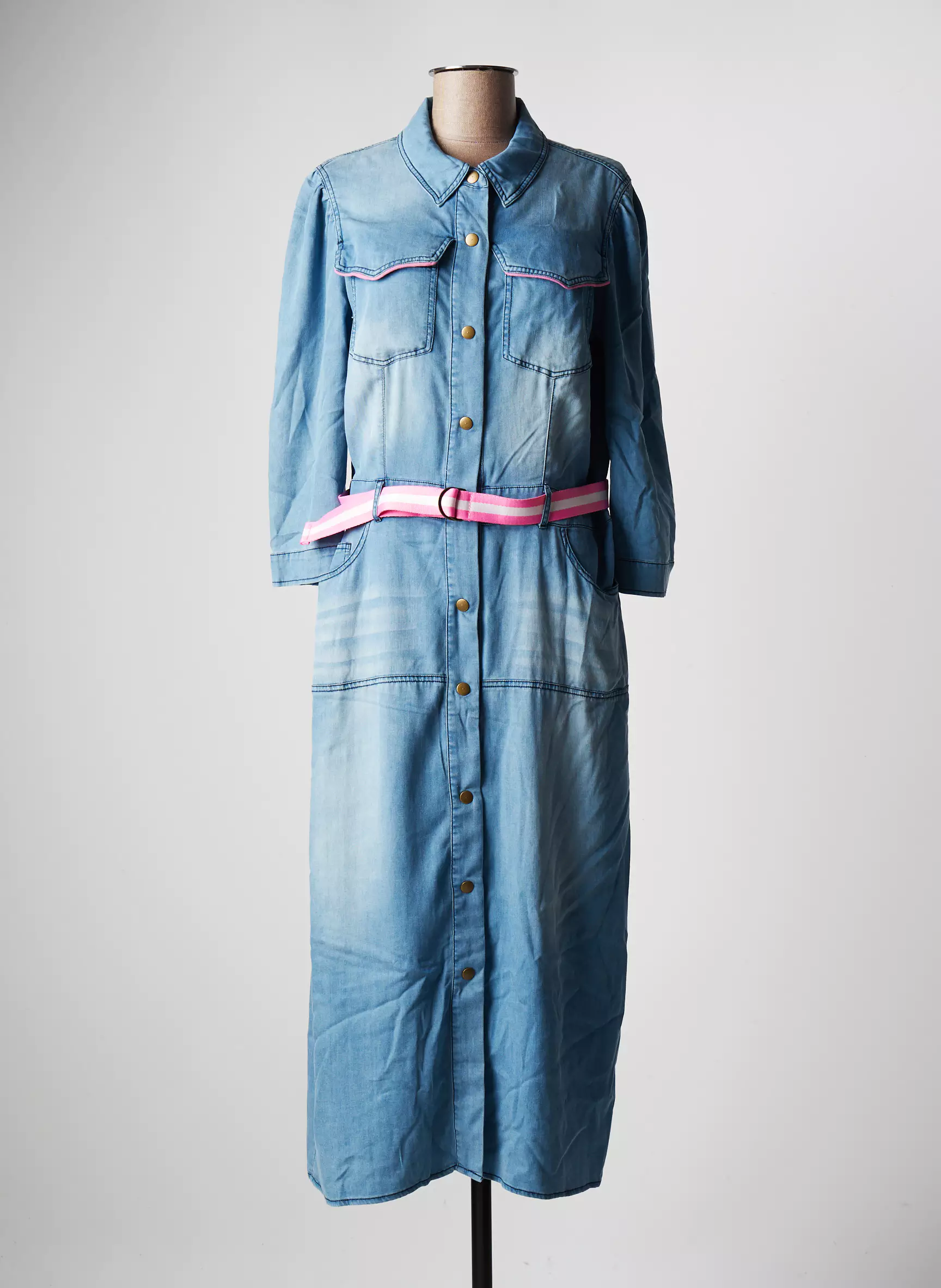 K Design Robes Longues Femme couleur bleu