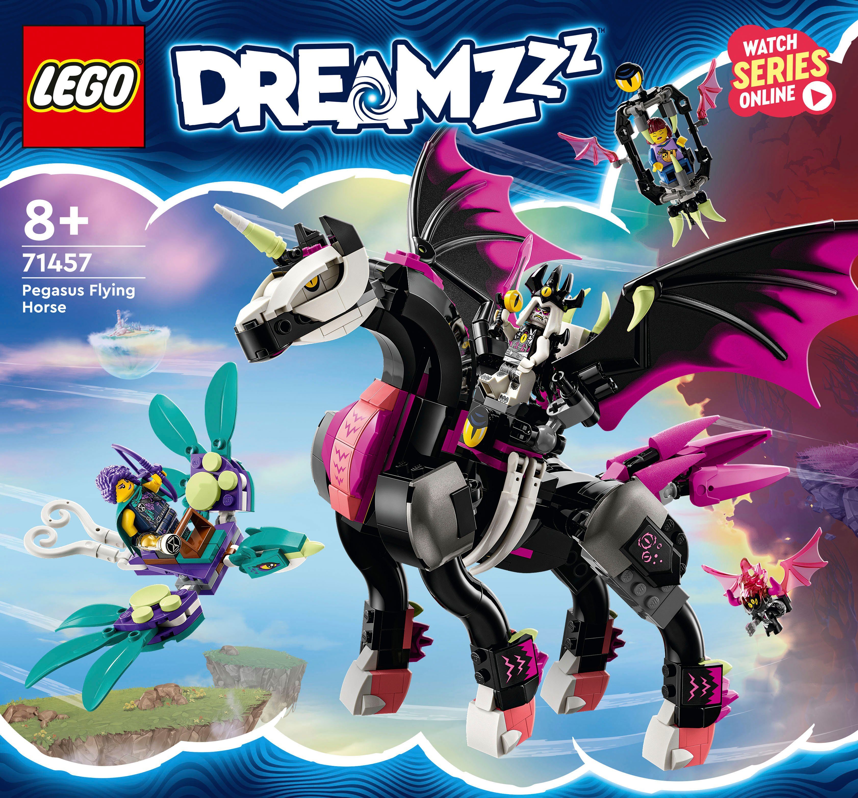 LEGO® Konstruktionsspielsteine Pegasus (71457), LEGO® DREAMZzz™, (482 St), Made in Europe