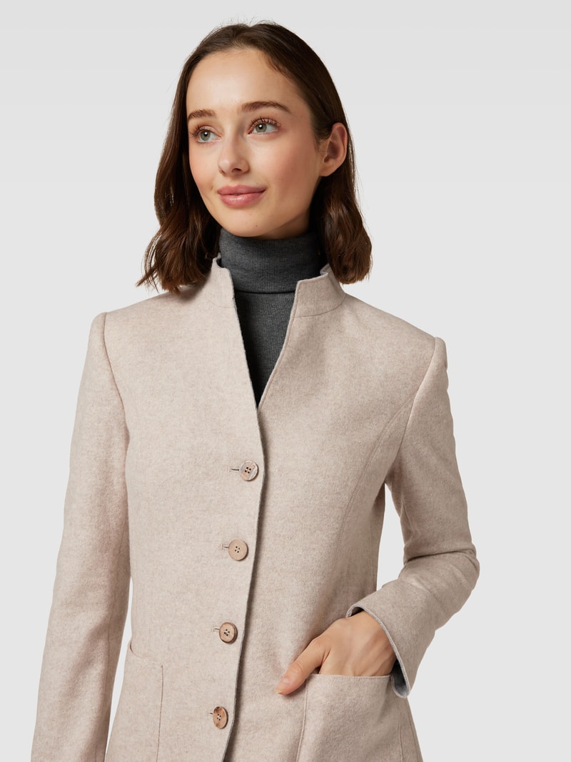 Blazer mit Stehkragen in sand