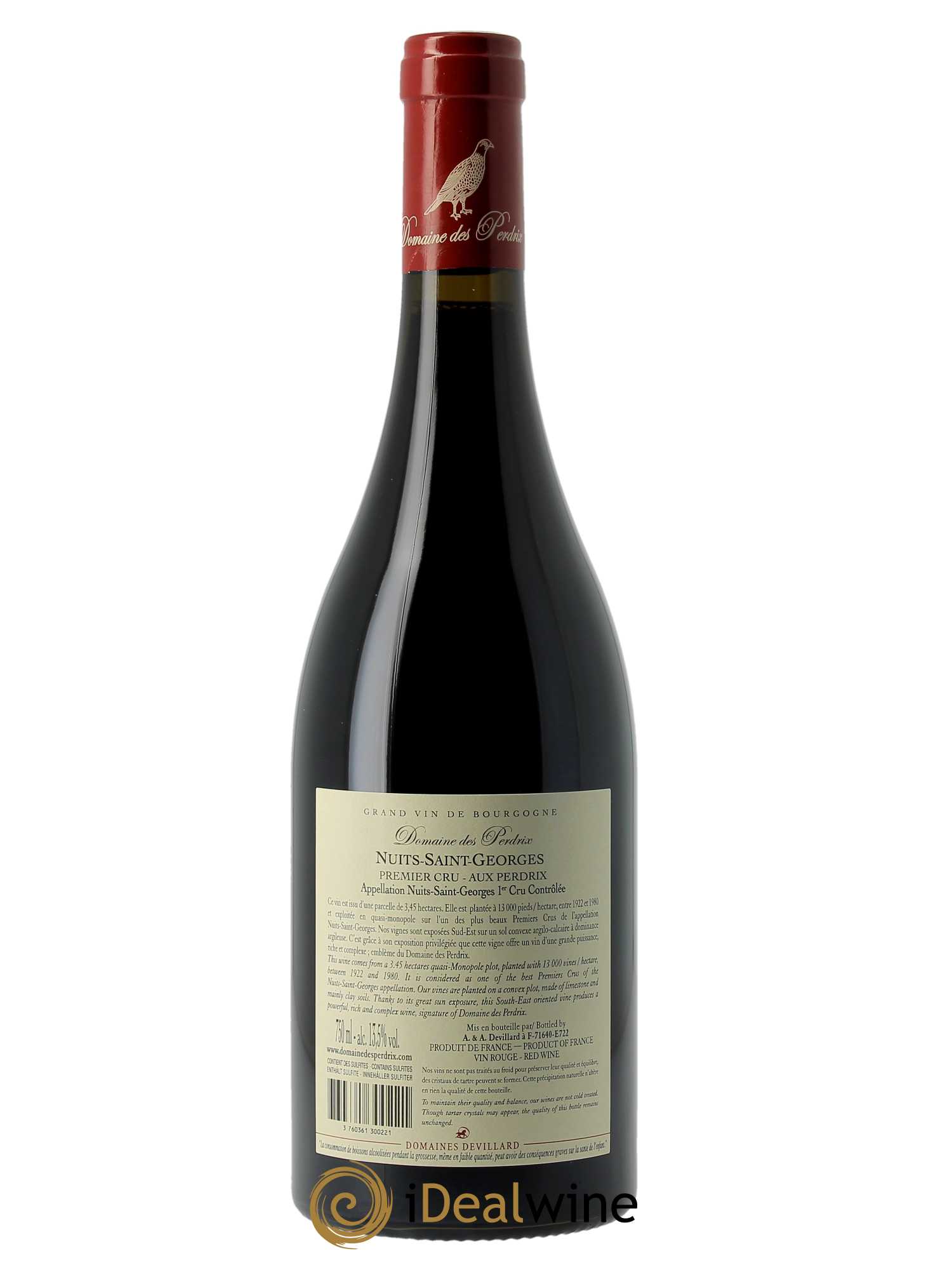 Nuits Saint-Georges 1er Cru Aux Perdrix Perdrix (Domaine des)  2020 - Lot de 1 Bouteille