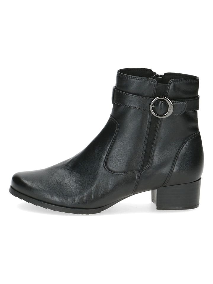 Caprice Leder-Stiefeletten in Schwarz günstig kaufen
