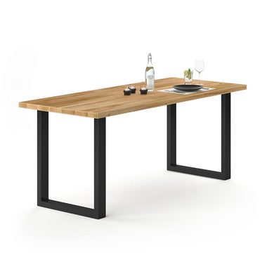 Vicco Tischbein Tischbeine Metallbeinde LOFT 72x60cm Schwarz 2-er Set
