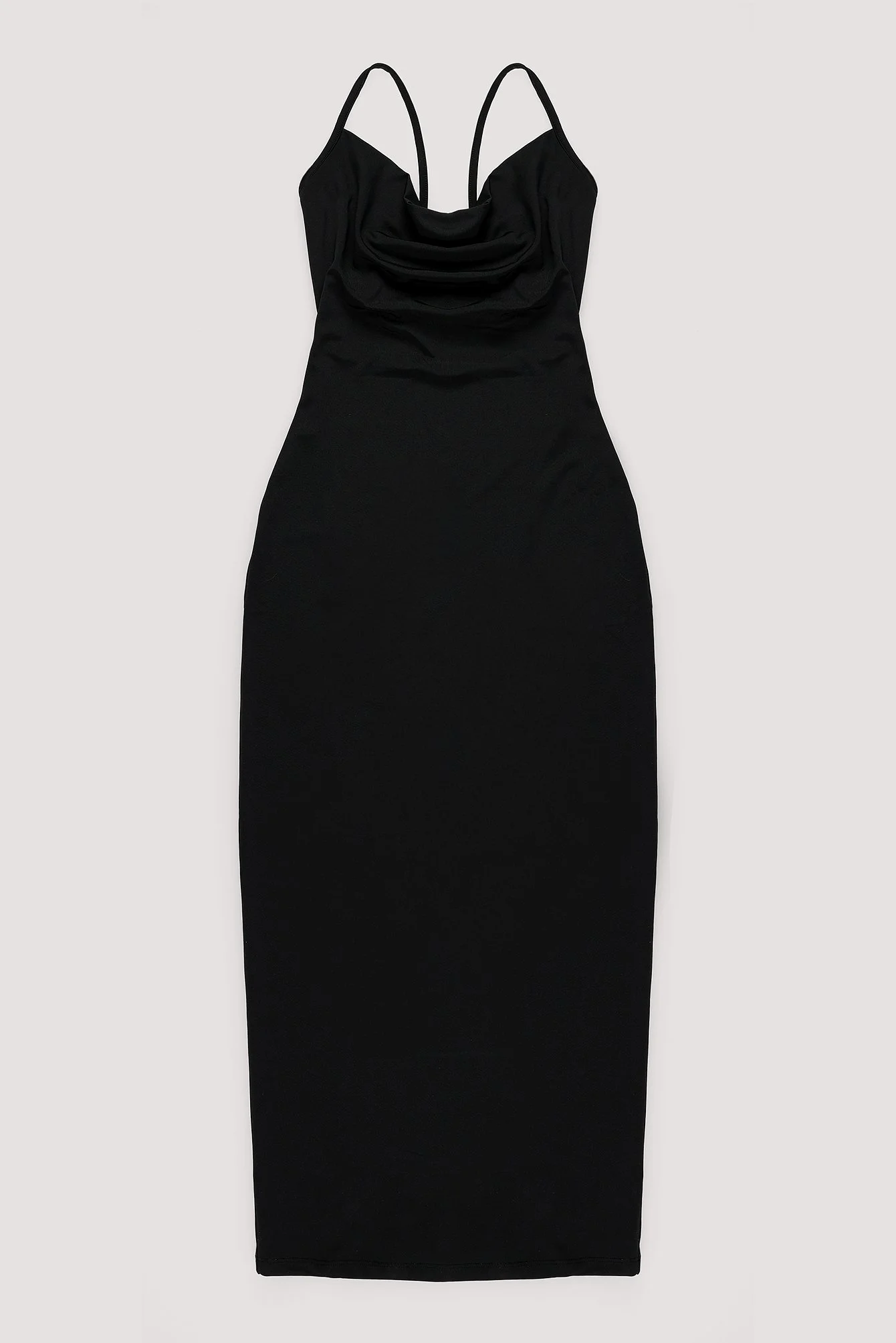 Maxikleid mit Wasserfallausschnitt