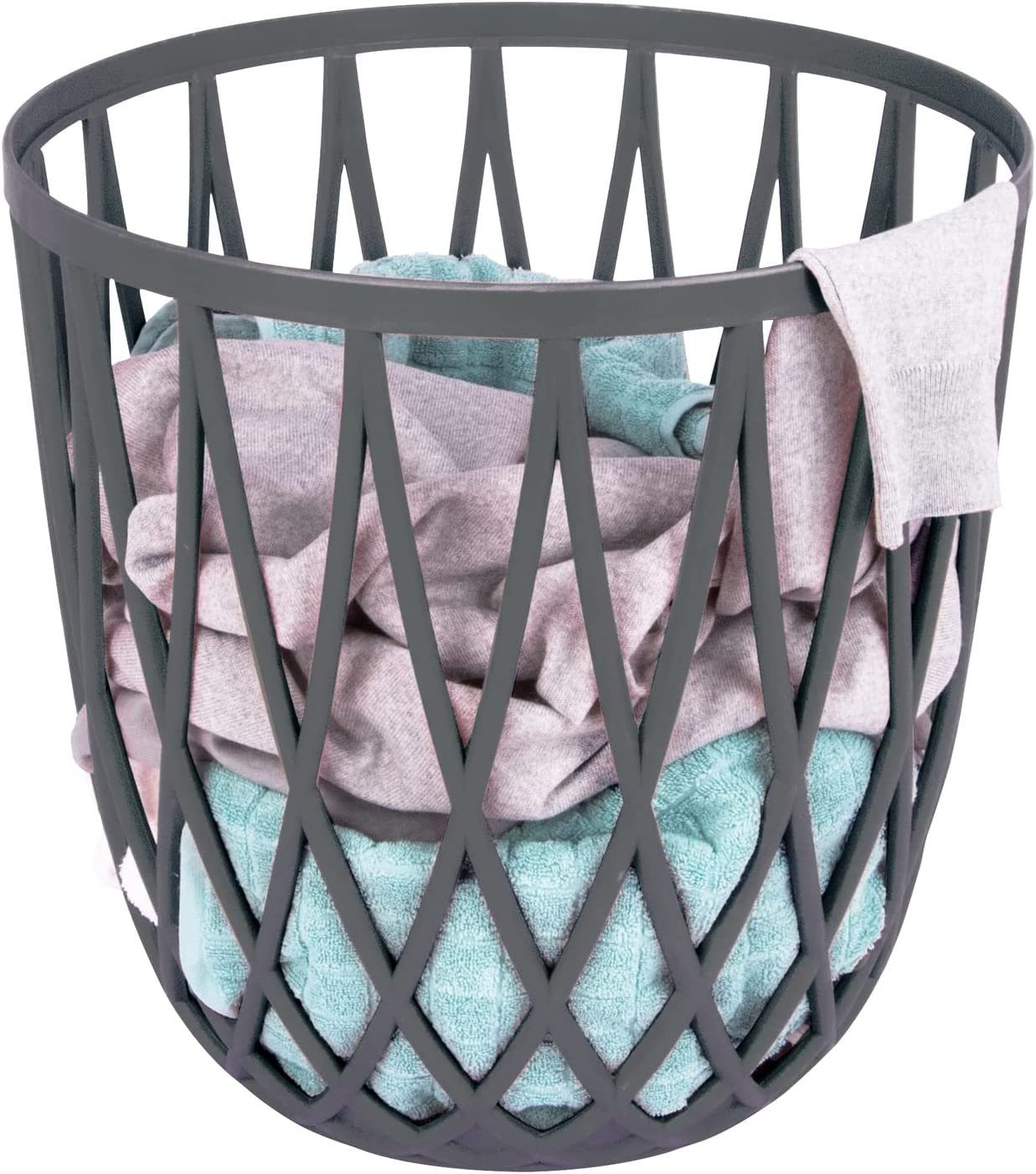 WENKO Dusch- und Badhocker Omio, 2-in-1 Wäschekorb 38L Schwarz Hocker Sitzhocker Wohnhocker