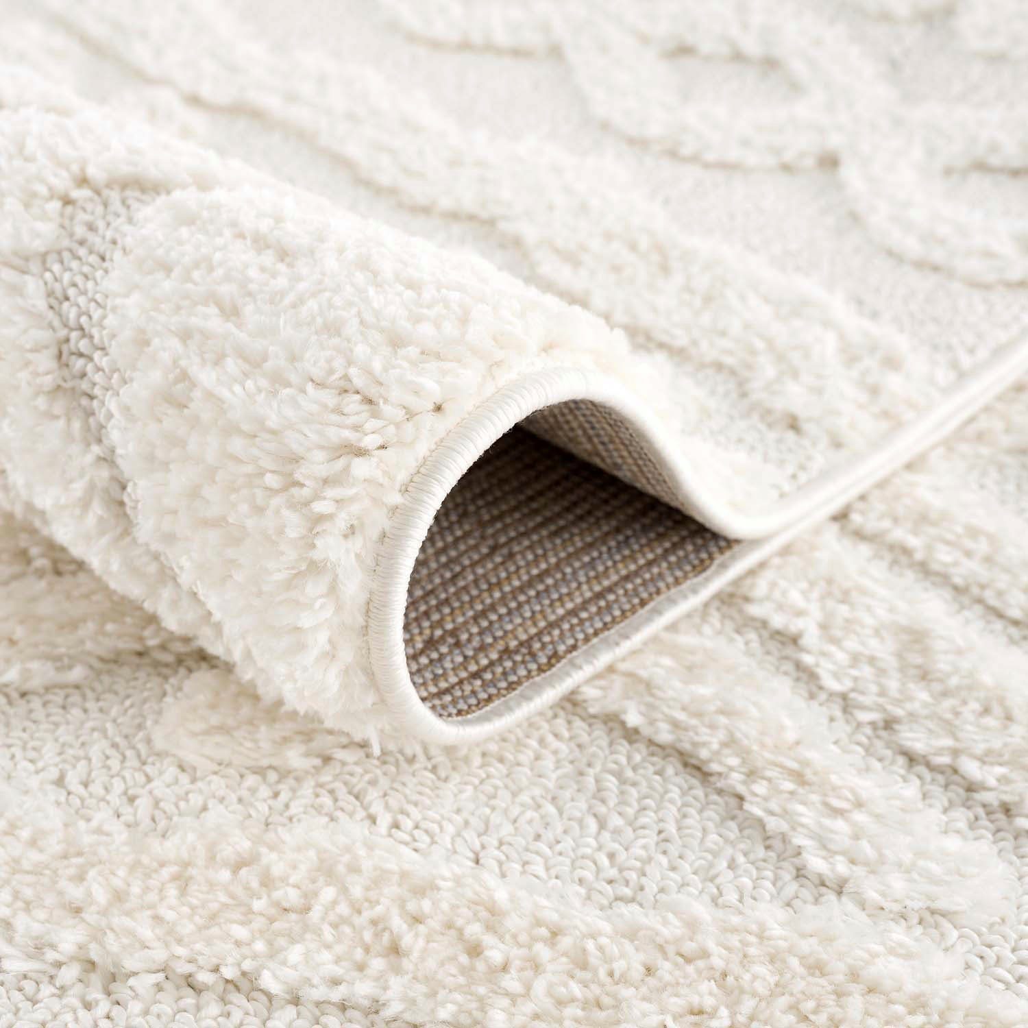 Hochflor-Teppich Andro, Home affaire, rund, Höhe: 20 mm, Boho Stil, weich, Hoch Tief Struktur, Wohnzimmer