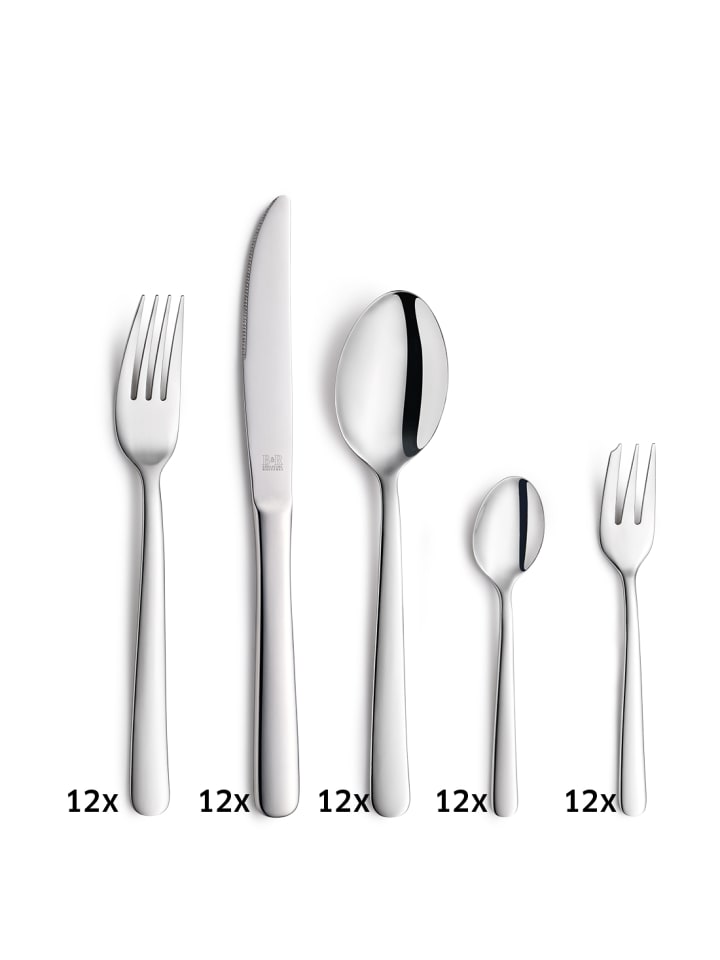 Beckmann & Rommerskirchen 60-tlg. Besteckset LUNA in edelstahl günstig kaufen 60