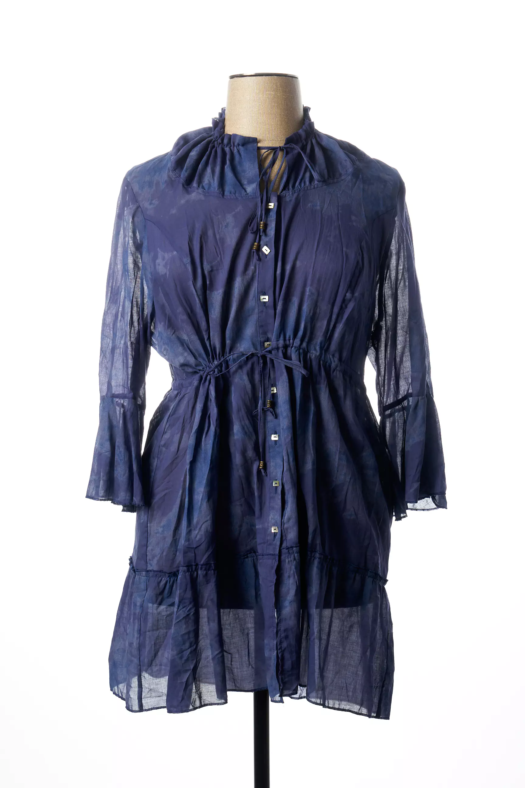 Fred Sabatier Tuniquemanchelongue Femme couleur bleu