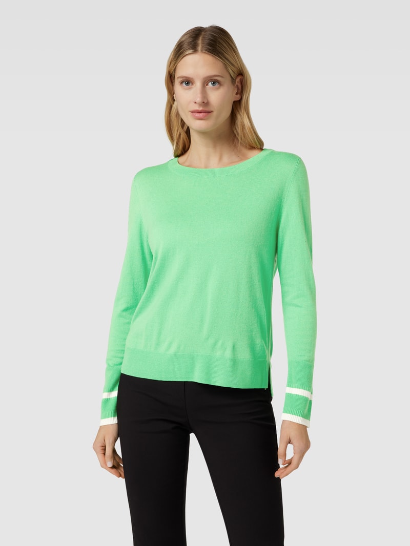 Strickpullover mit Rundhalsausschnitt in neon grün