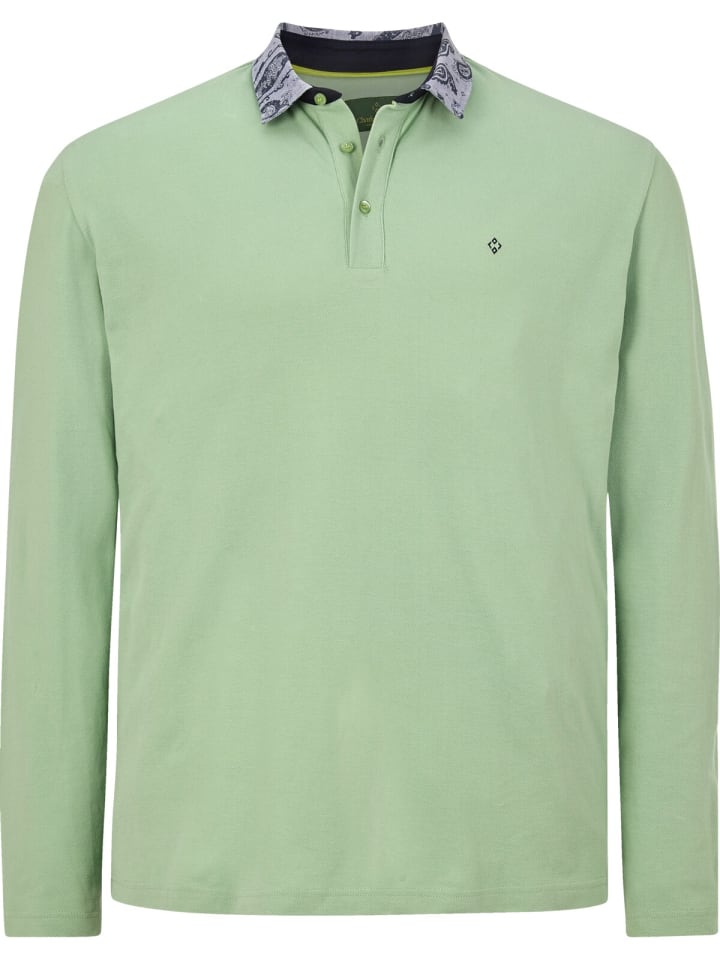 Charles Colby Langarm-Poloshirt EARL DAREN in hellgrün günstig kaufen