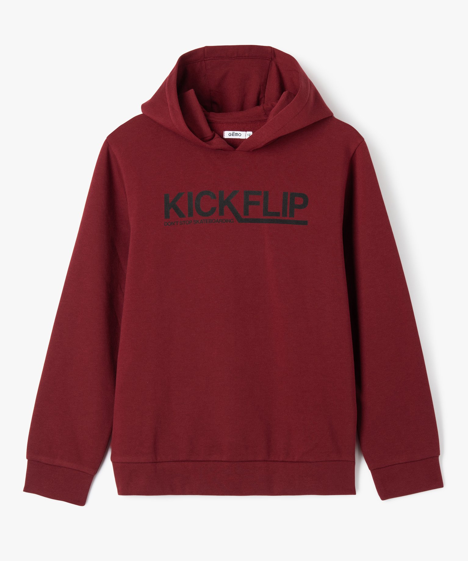 Sweat à capuche style streetwear Garçon rouge fonce | GEMO