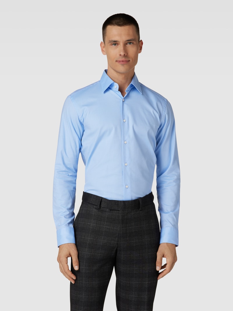 Regular Fit Business-Hemd mit Kentkragen Modell 'Joe' in bleu