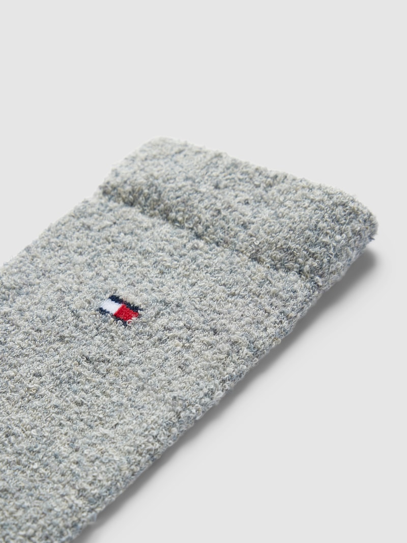 Socken mit Label-Stitching in hellgrau