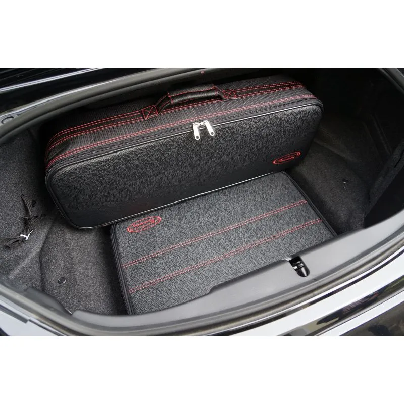 Roadsterbag Mazda MX-5 ND + RF (EU) - 3tlg. Kofferset Kofferraum - Naht Rot\/Futter Grau
