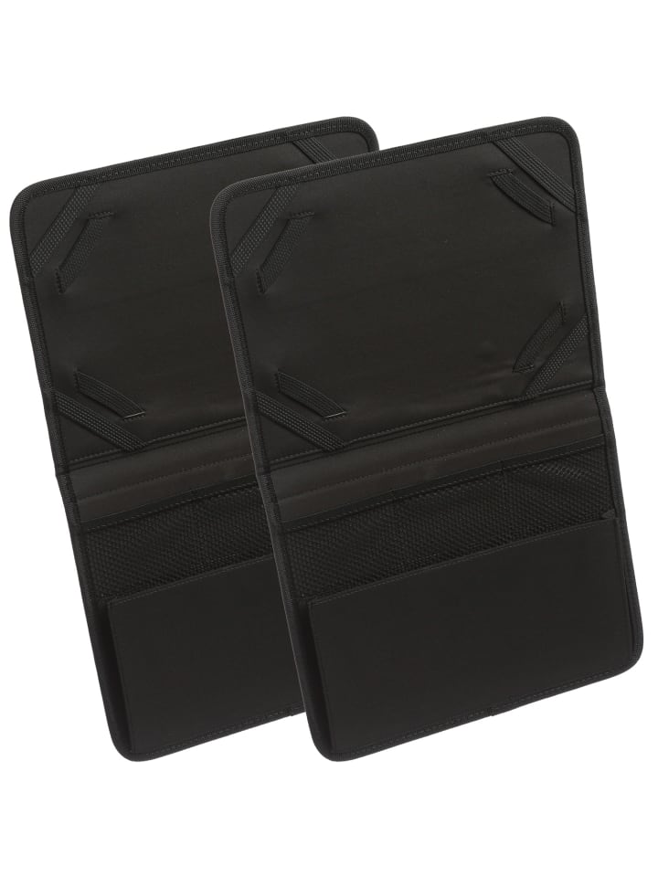 GORANDO 2x Rückenlehnentasche für Auto Tablet Organizer für Auto Rücksitz in schwarz günstig kaufen onesize