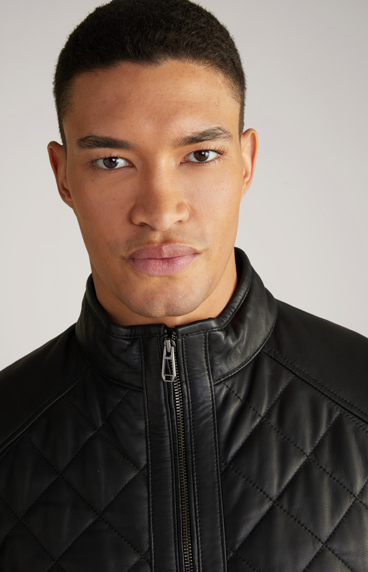 Lederjacke Boy in Schwarz
