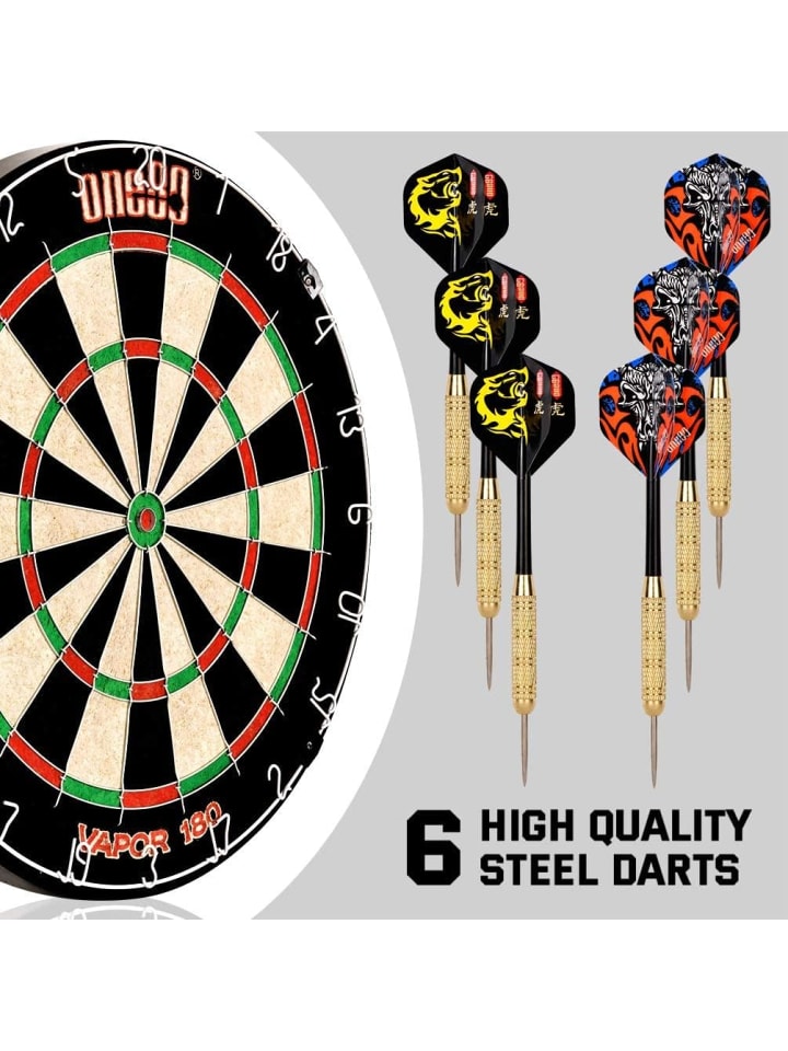 COFI 1453 Dartscheibe mit Pfeilen aus Sisal in Mehrfarbig günstig kaufen onesize