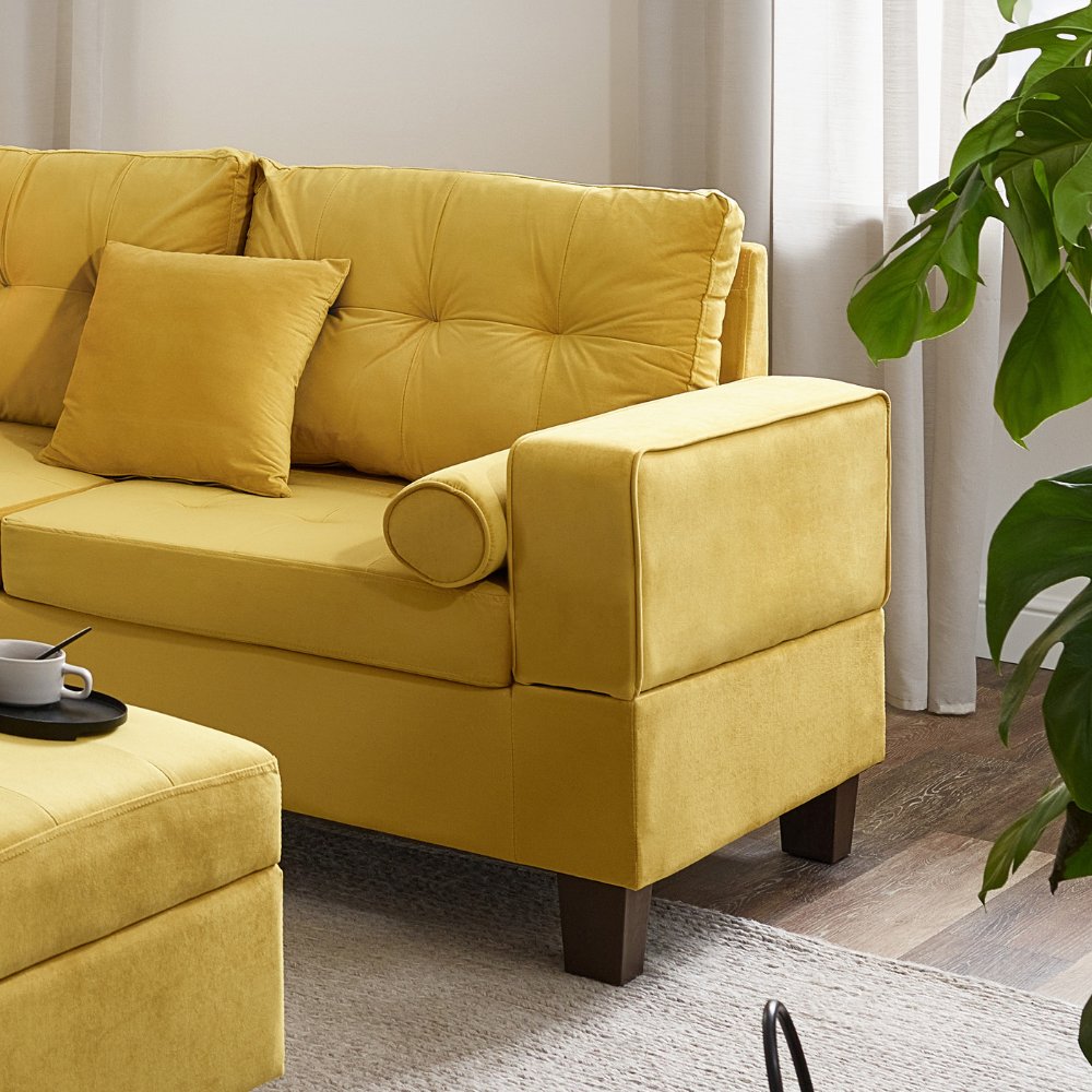 Home Deluxe Sofa ROM – Samt Gelb