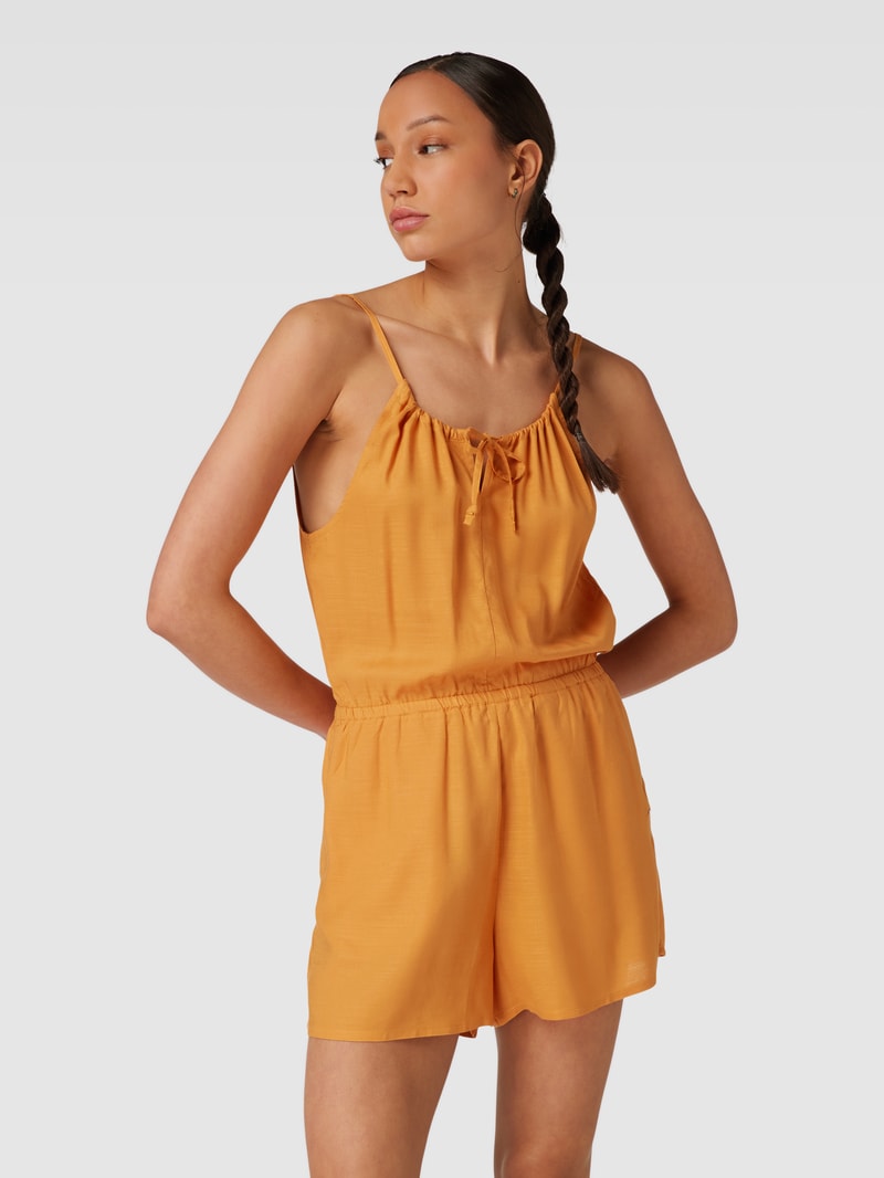 Playsuit mit Schlüsselloch-Ausschnitt Modell 'LEINA' in dunkel orange