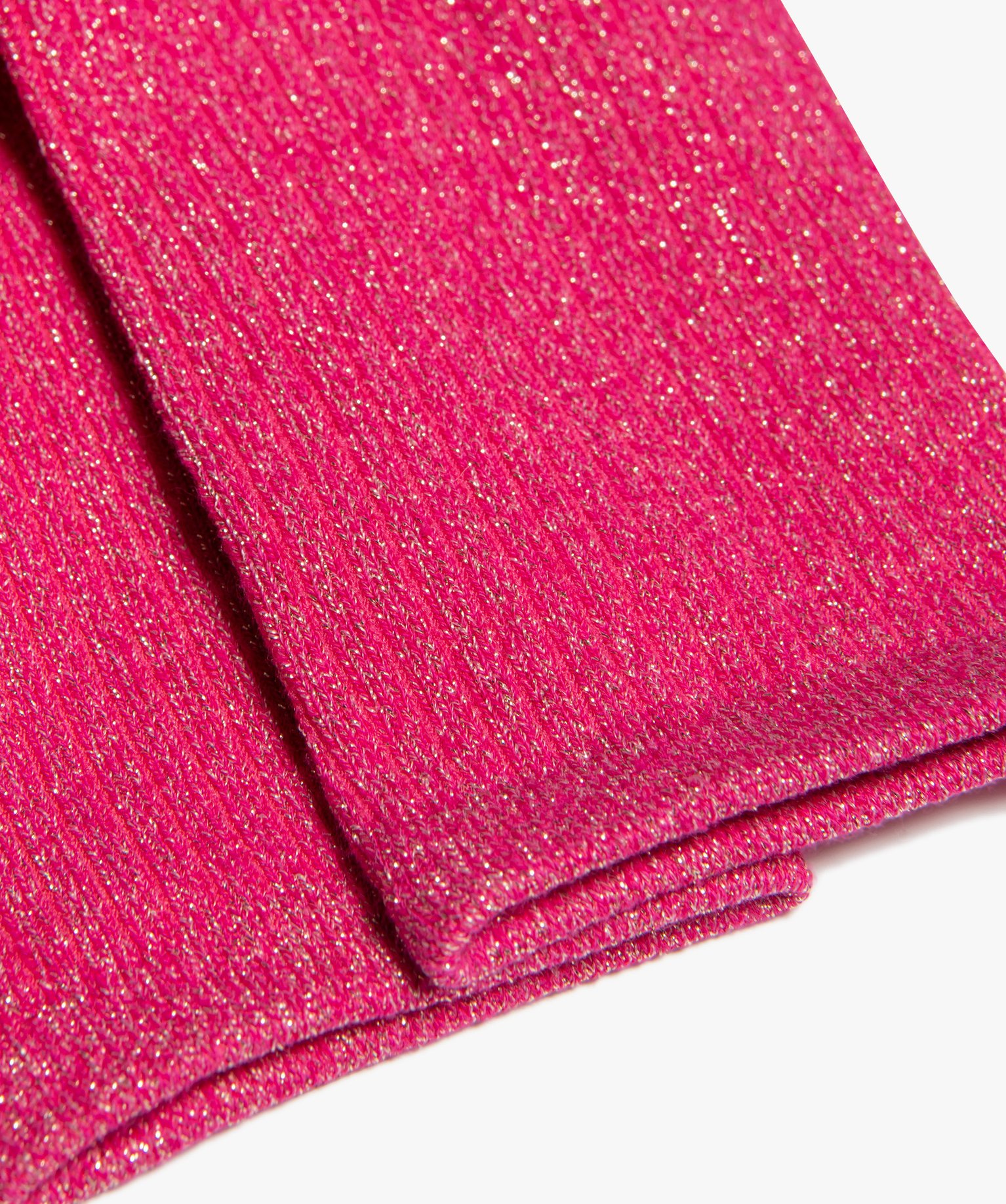 Chaussettes femme unies pailletées fuchsia | GEMO