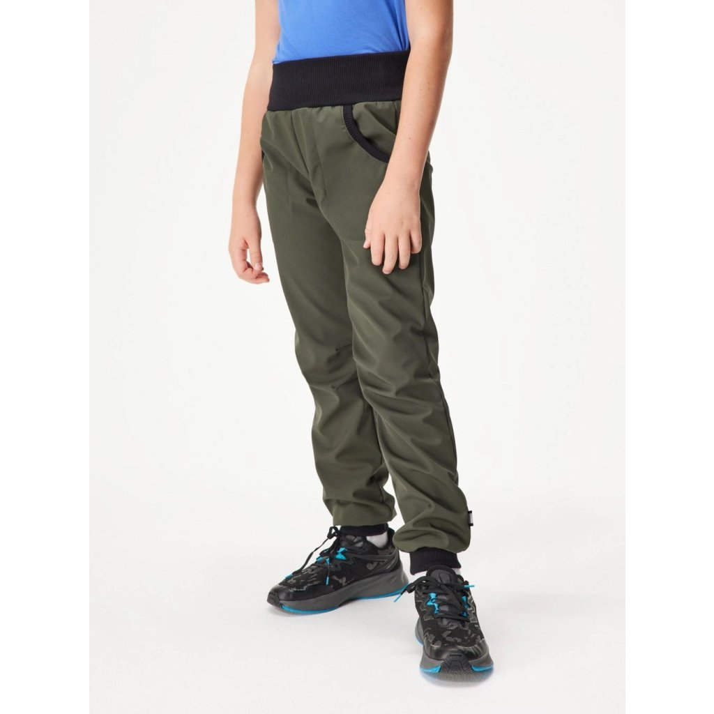 Unuo Street Khaki Kinder Softshellhose mit Fleece