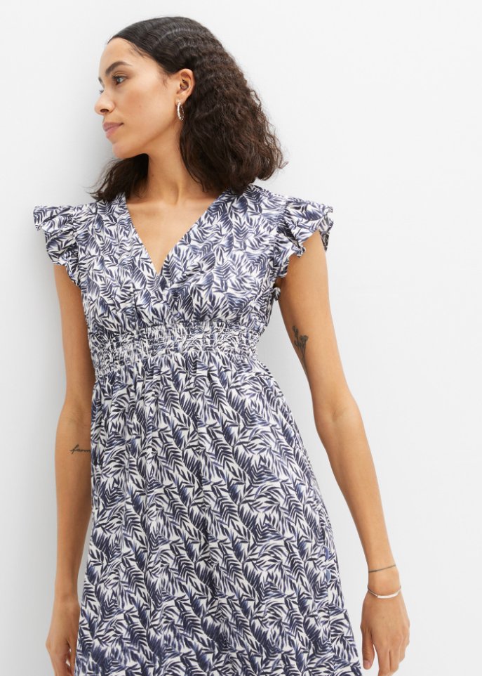 Midikleid mit Flügelärmeln