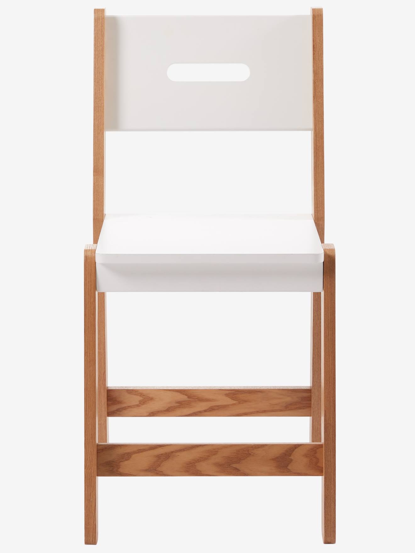 Vertbaudet Kinderstuhl ARCHITEKT JUNIOR, Sitzhöhe 45 cm - aquamarin/natur