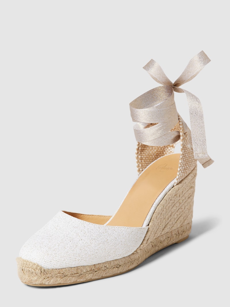 Wedges mit Effektgarn Modell 'CARINA' in weiß