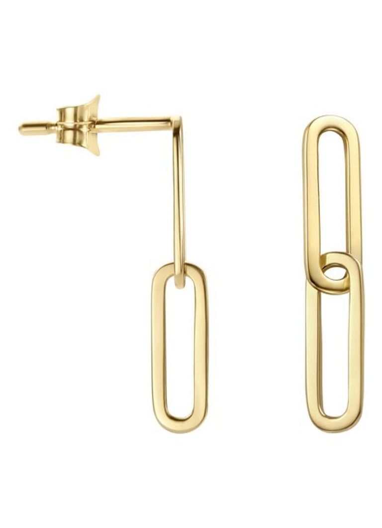 Orecchini color cipria in oro giallo 14 carati 7262YGO