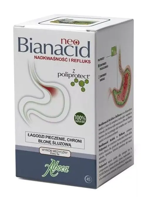 Παρασκεύασμα Aboca Neobianacid για υπεροξύτητα και παλινδρόμηση σε δισκία