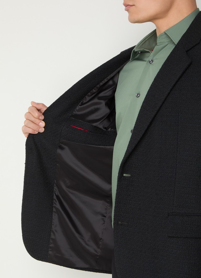 Bunda HUGO BOSS Ulan s regular střihem a tvídovým vzhledem
