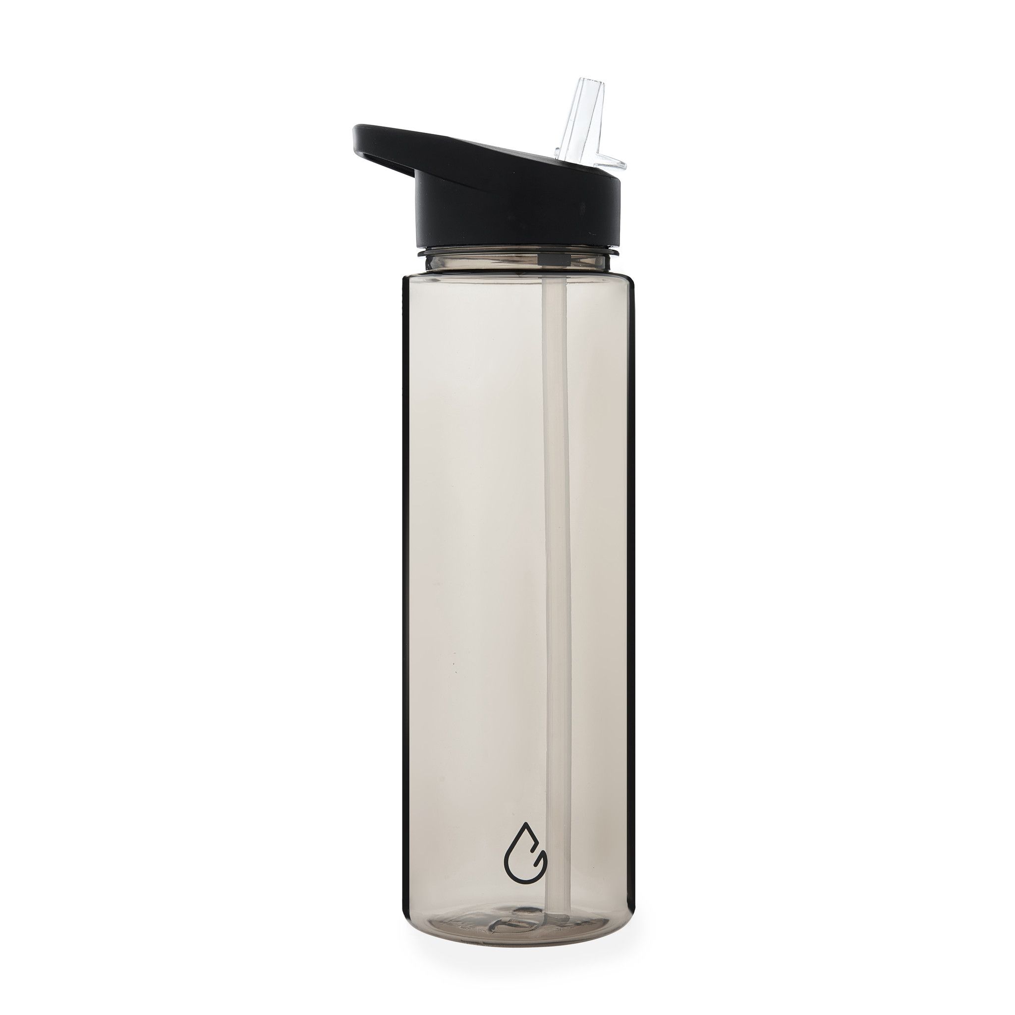 Wattamula 750-ml-transparente Wasserflasche mit Trinkhalm