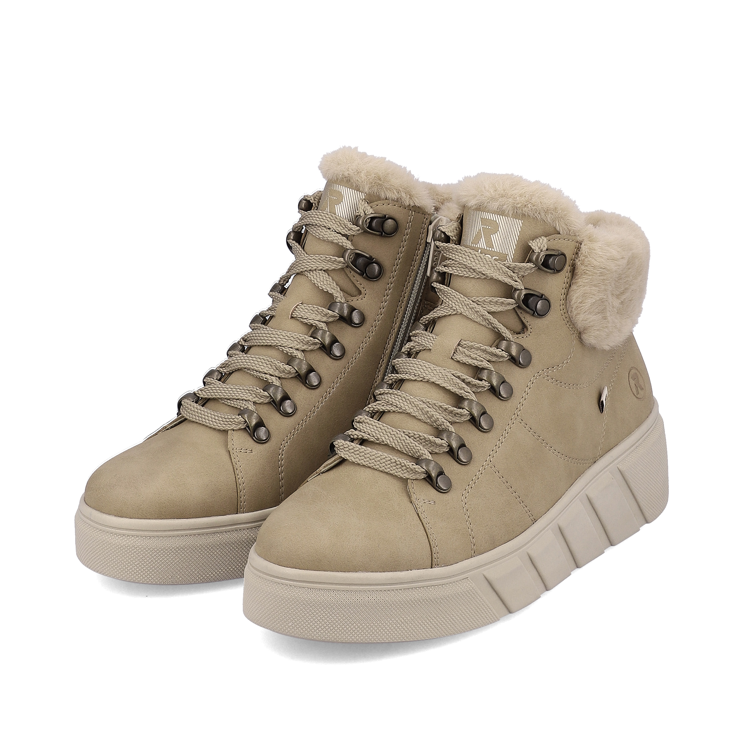 Rieker Damen Sneaker High clay beige