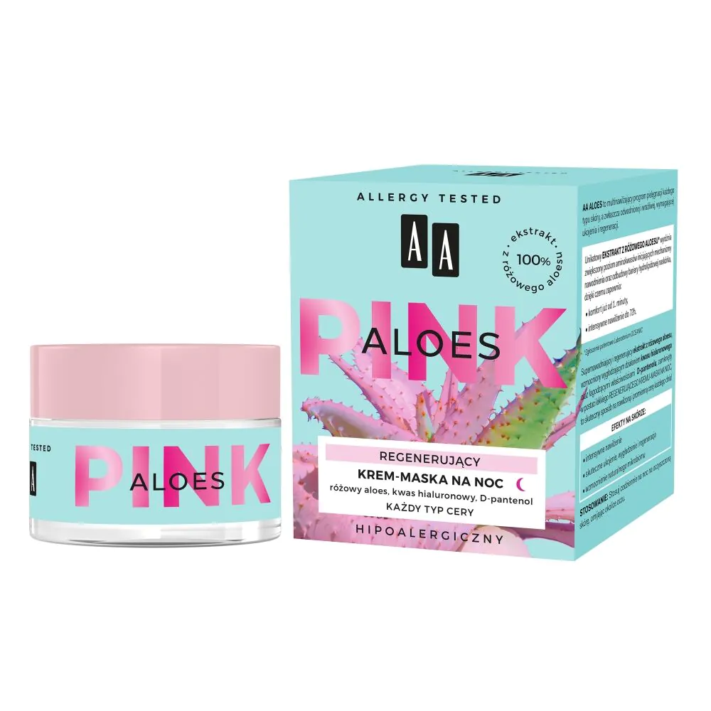 AA Aloes Pink regenererende natcreme-maske