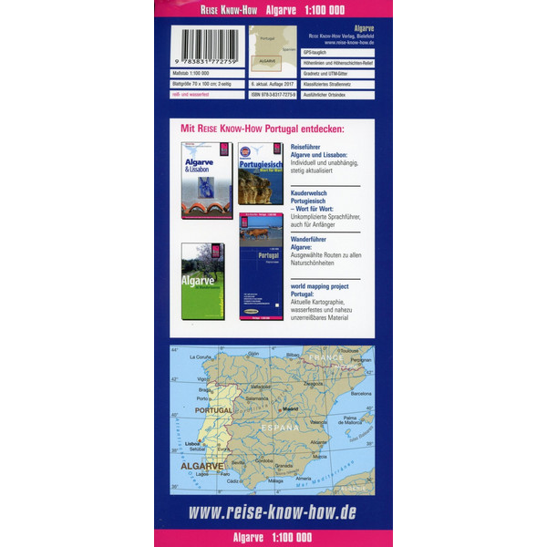 Reise Know-How Landkarte Algarve 1 : 100.000 - Straßenkarte