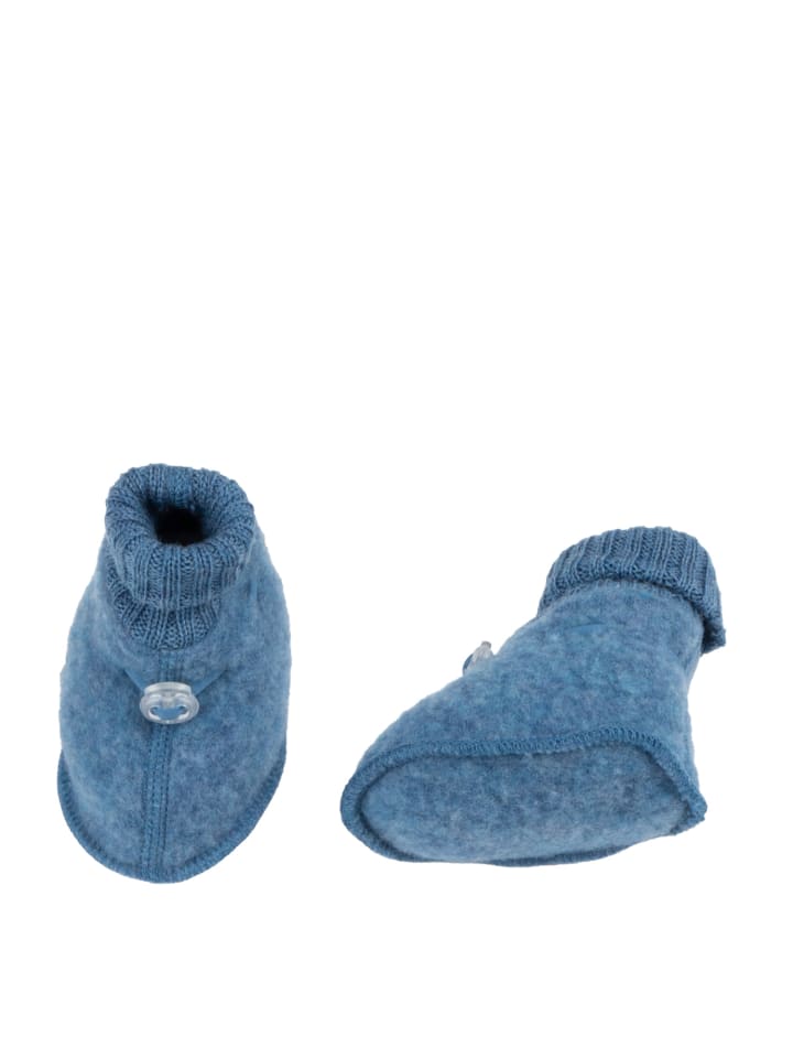 Joha Booties Krabbelschuhe Merino-Wolle in blau günstig kaufen