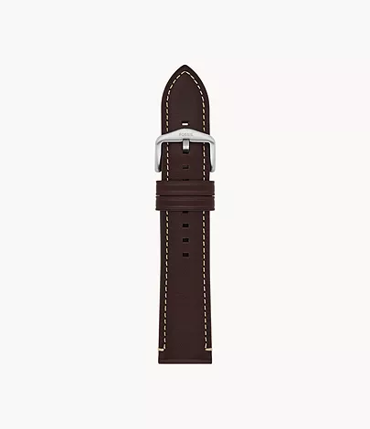 Fossil Band 22 mm LiteHide-Leder dunkelbraun