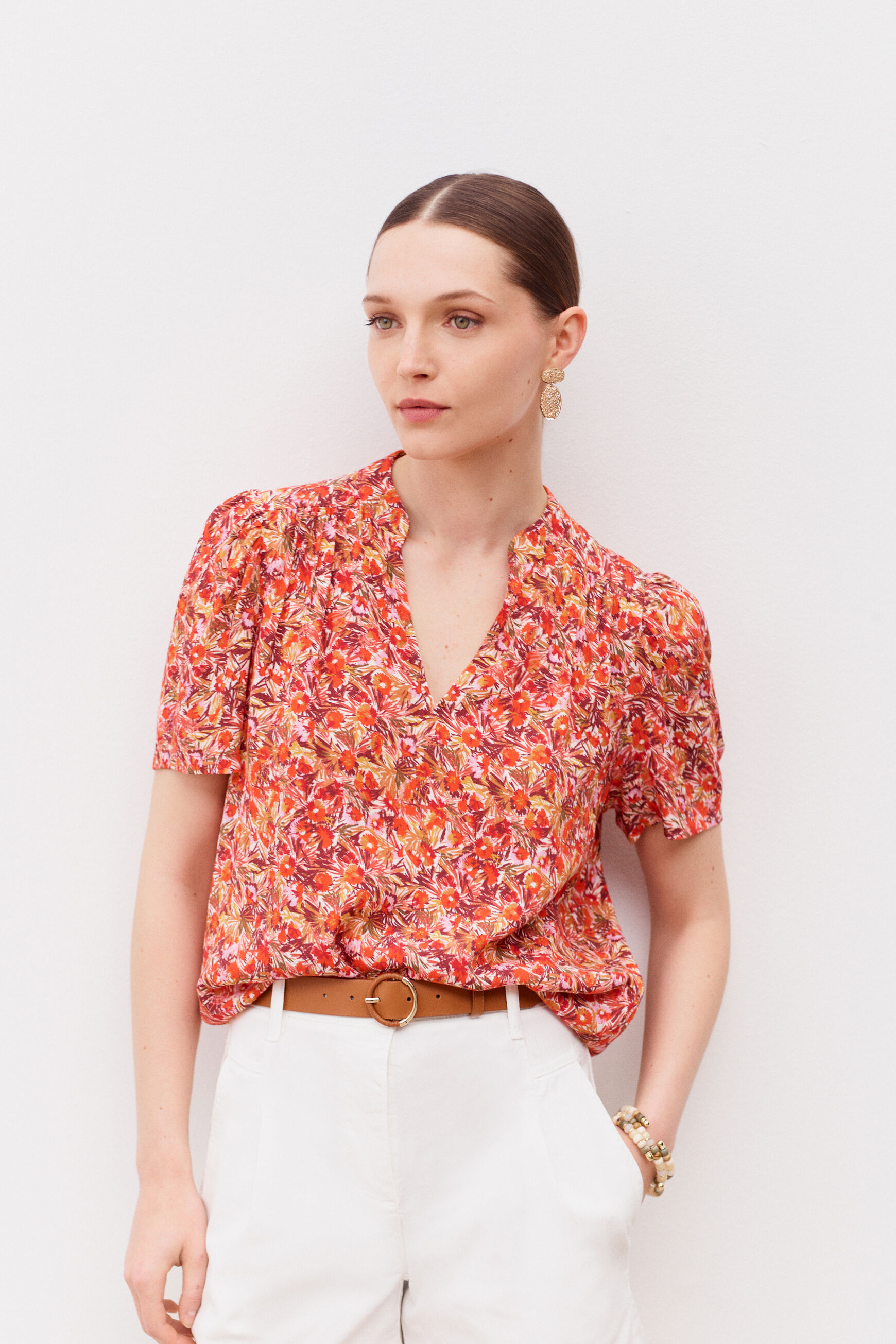 chemisier sun orange femme