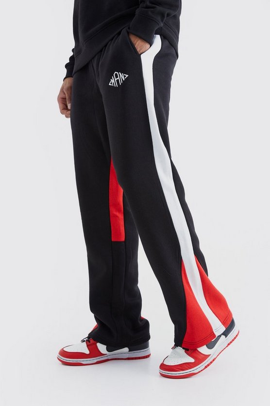 Man Colorblock Jogginghose