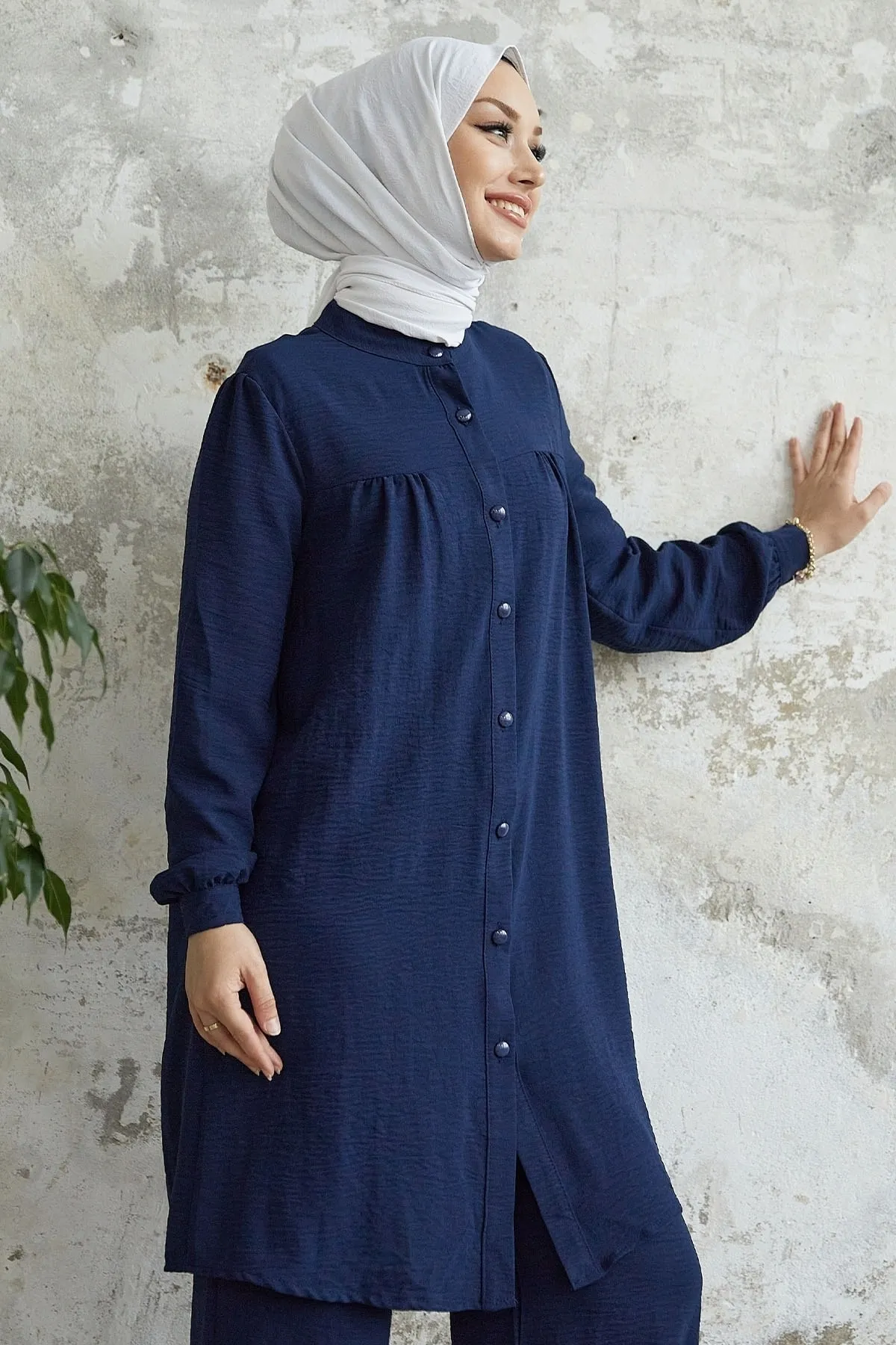 InStyle  Arfa Ayrobin Freizeitanzug mit Knöpfen – Dark Lavicert