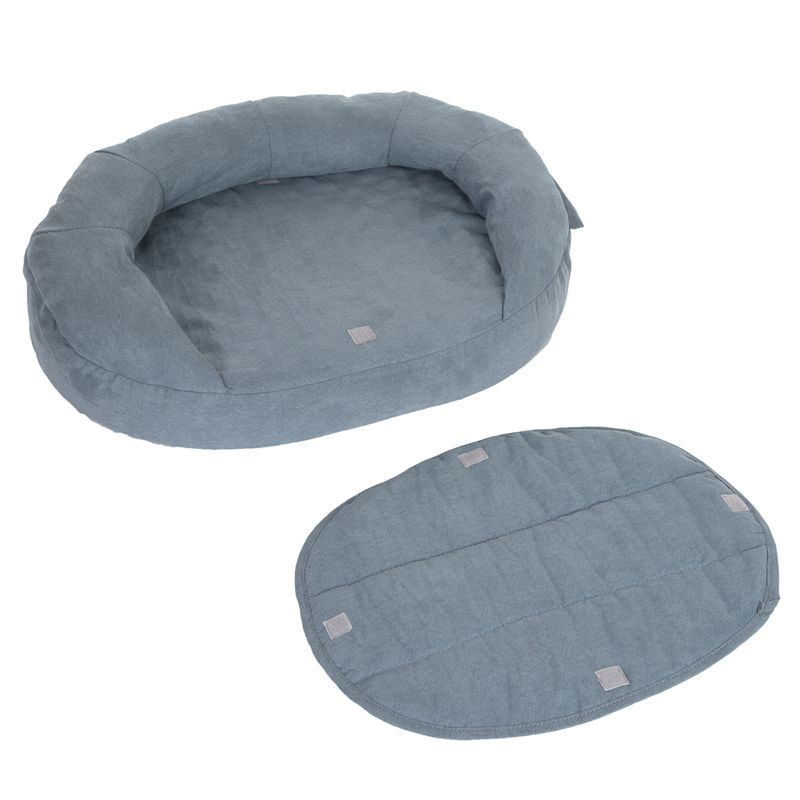 Hundebett Memory oval - grau-blau zu TOP-Preisen