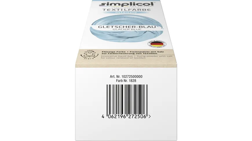 simplicol Textilfarbe intensiv Gletscher-blau 150 ml