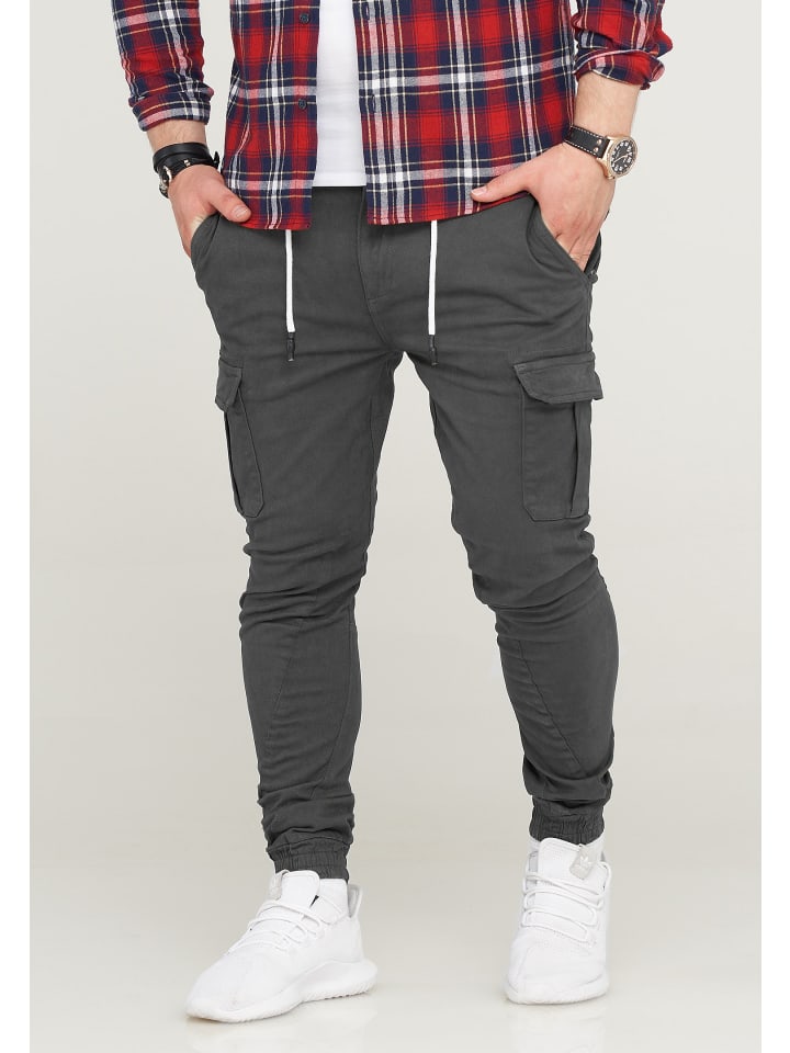SOULSTAR Cargohose - MPVEGAS Jogger-Hose Jeanshose Stoffhose in Dunkelgrau günstig kaufen